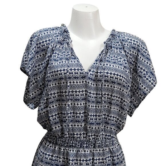 Seafolly Jacquard Print Playsuit Romper L Blue - Picture 2 of 8